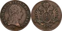 RDR, Habsburg 1/2 Kreuzer 1800 A, Wien Franz II.(I.) 1792-1835 ss 83.67 元 含税 ＋  167.34 元 运费