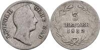 Baden 3 Kreuzer Leopold Großherzog 1830-1852 -