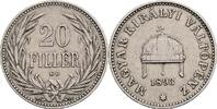 Kaisertum Österreich 20 Filler Franz Joseph I. 1848-1916 -