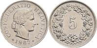 Schweiz 5 Rappen 1967 ss/vz 20.92 元 含税 ＋  167.34 元 运费