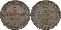 Sachsen 5 Pfennige Johann 1854-1873 -