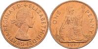 Großbritannien 1 Penny 1967 Queen Elizabeth II. vz+ 20.92 元 含税 ＋  167.34 元 运费