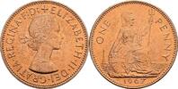 Großbritannien 1 Penny 1967 Queen Elizabeth II. vz+ 20.92 元 含税 ＋  167.34 元 运费