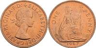 Großbritannien 1 Penny 1967 Queen Elizabeth II. vz 20.92 元 含税 ＋  167.34 元 运费