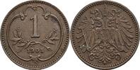 Österreich, Kaiser Franz Joseph I., 1 Heller 1901 ss 20.92 元 含税 ＋  167.34 元 运费