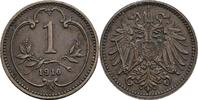 Österreich, Kaiser Franz Joseph I., 1 Heller 1910 ss 20.92 元 含税 ＋  167.34 元 运费
