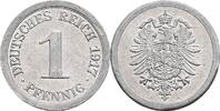 Deutsches Reich 1 Pfennig 1917 A vz 20.92 元 含税 ＋  167.34 元 运费