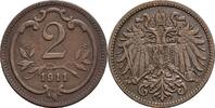 Österreich, Kaiser Franz Joseph I., 2 Heller 1911 ss 20.85 元 含税 ＋  166.83 元 运费