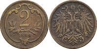 Österreich, Kaiser Franz Joseph I. 2 Heller 1899 ss 20.85 元 含税 ＋  166.83 元 运费