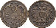 Österreich, Kaiser Franz Joseph I., 2 Heller 1913 ss 20.85 元 含税 ＋  166.83 元 运费