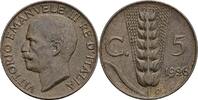 Italien, Victor Emanuel III. 1900-1946 5 Centesimi 1926 ss+ 20.94 元 含税 ＋  167.49 元 运费