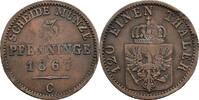 Preußen, Wilhelm I. 1861-1888 3 Pfennige -