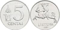 Litauen 5 Centai 1991 vz 20.85 元 含税 ＋  166.83 元 运费
