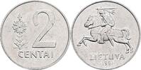 Litauen 2 Centai 1991 vz 20.85 元 含税 ＋  166.83 元 运费