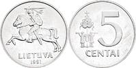 Litauen 5 Centai 1991 vz 20.85 元 含税 ＋  166.83 元 运费