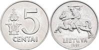 Litauen 5 Centai 1991 vz 20.85 元 含税 ＋  166.83 元 运费