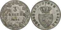 Hessen-Darmstadt, Großherzog Ludwig II. 1830-1848 3 Kreuzer 1841 s/ss 66.94 元 含税 ＋  167.34 元 运费