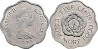 Seychellen 5 Cents 1972 vz 20.92 元 含税 ＋  167.34 元 运费