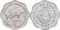 Seychellen 5 Cents 1977 vz 20.92 元 含税 ＋  167.34 元 运费