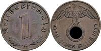 Deutsches Drittes Reich 1 Reichspfennig 1937 A ss+ 20.92 元 含税 ＋  167.34 元 运费