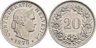 Schweiz 20 Rappen 1970 ss+ 20.88 元 含税 ＋  167.01 元 运费