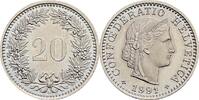 Schweiz 20 Rappen 1991 vz 20.92 元 含税 ＋  167.34 元 运费