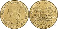 Kenia 10 Cents 1986 ss+/vz 20.92 元 含税 ＋  167.34 元 运费