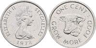 Seyschellen 1 Cent 1972 Queen Elizabeth II. ss/vz 20.92 元 含税 ＋  167.34 元 运费