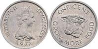 Seyschellen 1 Cent 1972 Queen Elizabeth II. ss/vz 20.92 元 含税 ＋  167.34 元 运费