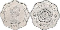 Seyschellen 5 Cents 1972 Queen Elizabeth II. vz 20.92 元 含税 ＋  167.34 元 运费