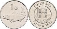 Island 1 Krona 1992 vz 20.92 元 含税 ＋  167.34 元 运费