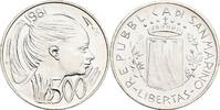 San Marino 500 Lire Frauenkopf -