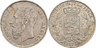 Belgien 5 Francs 1873 Leopold II. 1865-1909 ss/ss+ 376.52 元 含税 ＋  167.34 元 运费