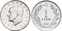 Türkei 1 Lira 1981 vz-, Randfehler 20.92 元 含税 ＋  167.34 元 运费