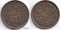 Netherlands Nederland 1934 ½ Cent Wilhelmina F -