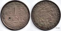 Netherlands Nederland 1938 1 Cent Wilhelmina F+ -