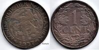 Netherlands Nederland 1927 1 Cent Wilhelmina F -