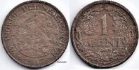 Netherlands Nederland 1917 1 Cent Wilhelmina F -