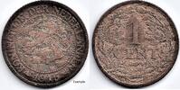 Netherlands Nederland 1916 1 Cent Wilhelmina F + (lange 6) -