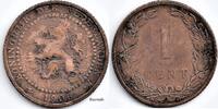 Netherlands Nederland 1906 1 Cent Wilhelmina F -