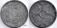 Netherlands Nederland 1944 1 Cent, zink, Wilhelmina F -
