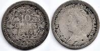 Netherlands Nederland 1914 10 Cent Wilhelmina G -