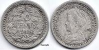 Netherlands Nederland 1918 10 Cent Wilhelmina F- -