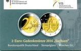 Duitsland 2 euro2016 D Sachsen in Coincard -