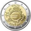 Speciale 2 euromunten 2 Euro Malta 2012 10 jaar Euro -