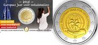 Speciale 2 euromunten 2 Euro België 2015 Europees jaar van ontwikkeling in coincard Nederlandstalig -