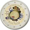 Gekleurde euromunten 2 Euro Luxemburg 2012 10 jaar Euro Gekleurd 150/2 -