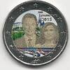 Gekleurde euromunten 2 Euro Luxemburg 2015 15 Jaar na de troonsbestijging van Groothertog Hendrik. Gekleurd -