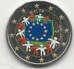 Gekleurde euromunten 2 Euro Malta 2015 Europese Vlag Gekleurd -