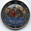 Gekleurde euromunten 2 Euro Malta 2016 Liefde Gekleurd -